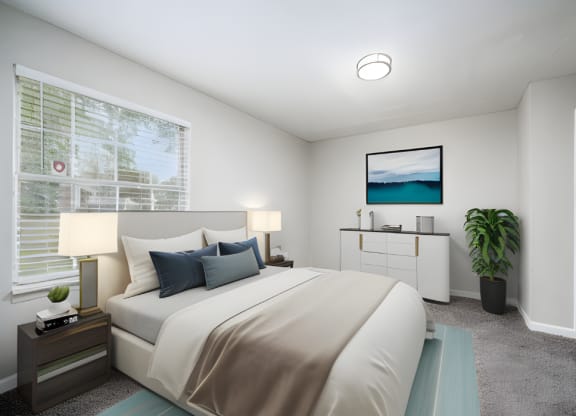 Bedroom at The Berryessa Apartments, Columbus, Ohio