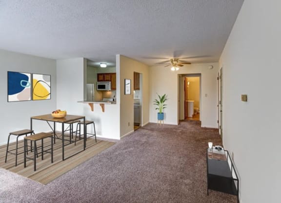 this is a photo of the living room of a 560 square foot, 1 bedroom apartment at