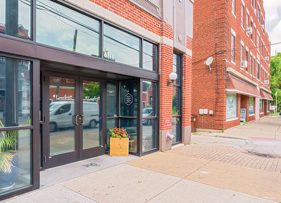 A building with a glass door1 at The Ridge Apartments, Ohio, 45213