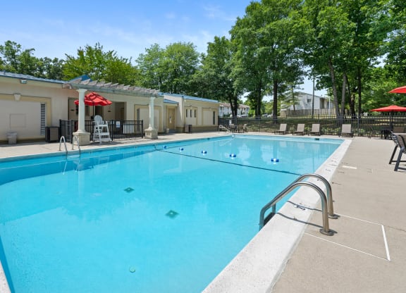 the swimming pool at our apartments