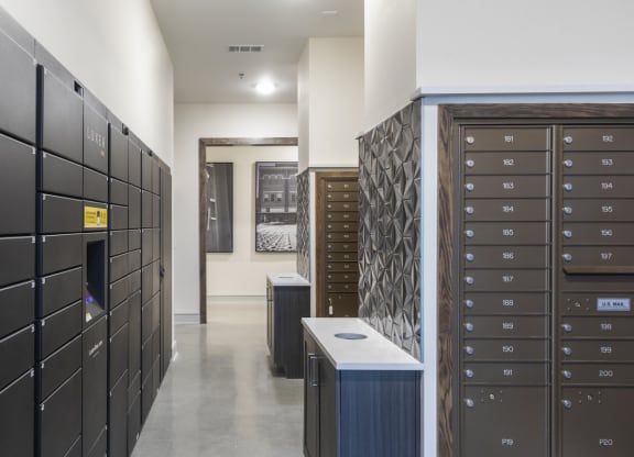 LuxerOne Concierge Package Locker System at The Bridge at McKinney, McKinney, Texas, 75069