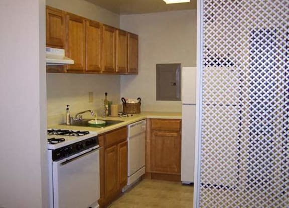 Kitchen in pinebrook apartment home