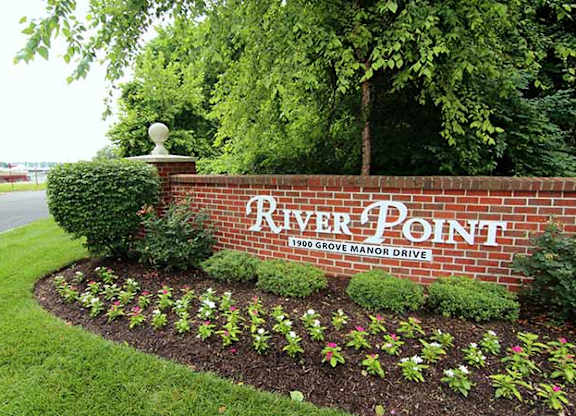 Sign for property at River Point Apartments, Maryland, 21221