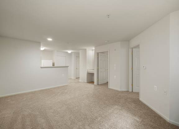 Empty living area at River Point Apartments, Maryland