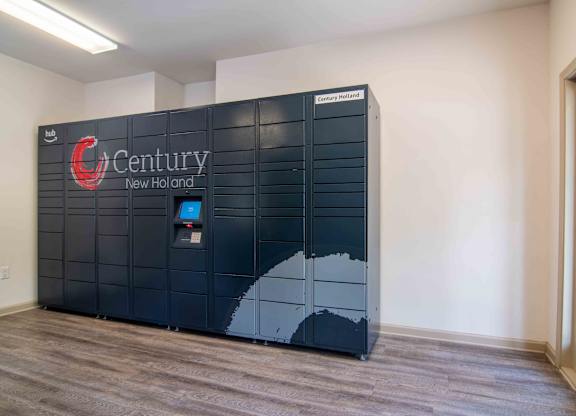 a large storage room with a logo on it at Century New Holland, Georgia, 30501