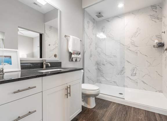 White Bathroom at Century Baxter Avenue, Louisville, KY