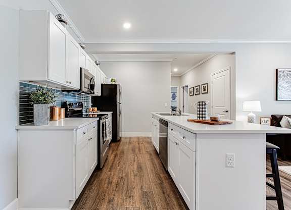 Kitchen With Custom Cabinetry at Liberty Club, Georgia, 31313