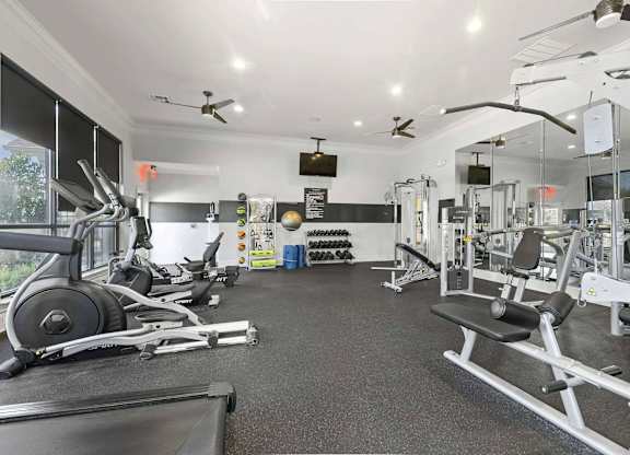 the gym is equipped with state of the art equipment at Century HomePlace, Prattville, 36066