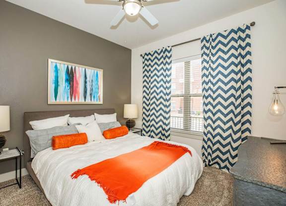 Bedroom With Ceiling Fan at Century Cedar Hill, Texas