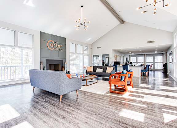 Large Clubhouse at The Carter 4250 Apartments, Norcross, Georgia
