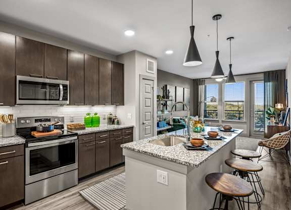 Island Kitchen at Bridge at Henley, Austin, Texas
