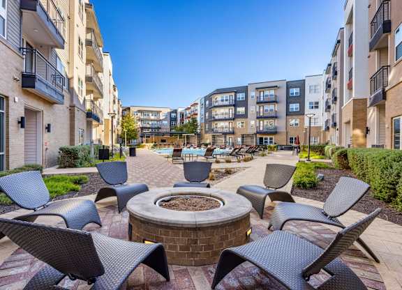 Outdoor Firepit Patio at Bridge at Henley, Austin, TX, 78741