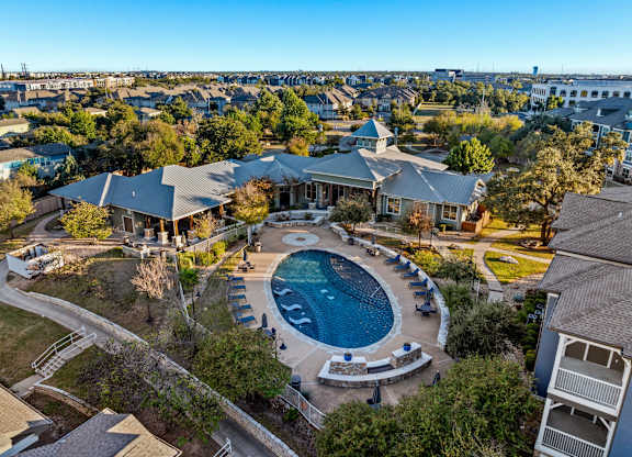 Aerial Pool View at Bridge at Indigo, Austin, TX, 78717