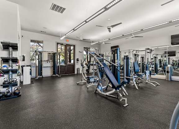 Fitness Center With Modern Equipment at Bridge at Indigo, Texas, 78717