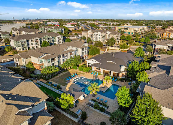 Drone View Of Community at Bridge at Southpark Meadows, Austin, TX