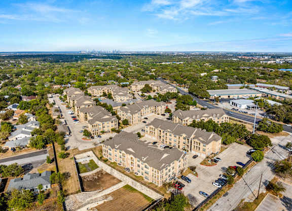 Drone View at The James on South First, Austin, Texas
