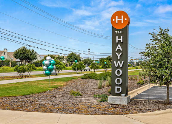 Property Signage at The Haywood Apartments, Austin