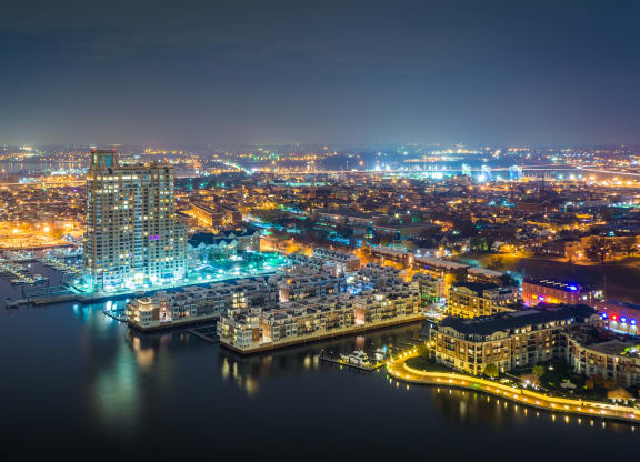 a night view of thessaloniki, greece