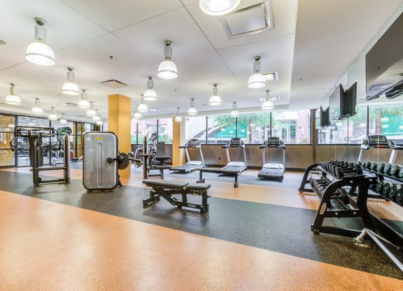 Image showing power your performance. Open gym layout with strength and cardio equipment for every goal.