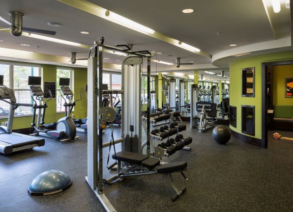 Fitness center of Citron with exercise machines and weights.