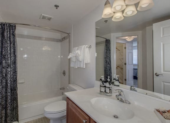 Modern bathroom at The Metropolitan in Maryland