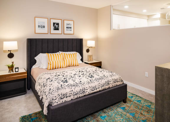 Bedroom with half wall