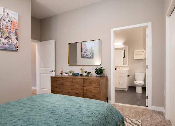 Bedroom with bathroom