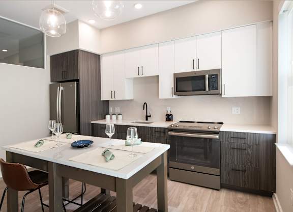 Kitchen with island