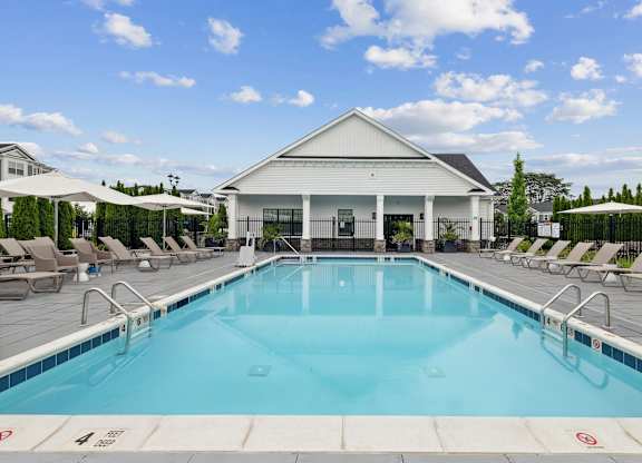 Pool and clubhouse view
