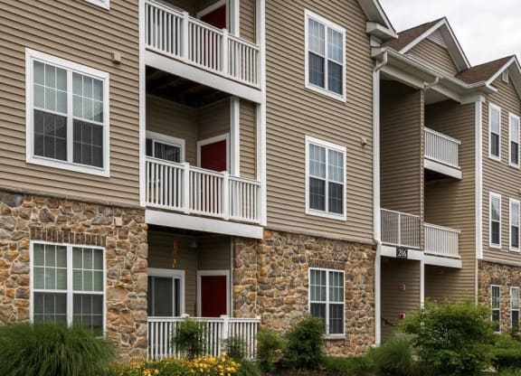 View of property showing the private balconies at Chesapeake Ridge, North East, MD, 21901