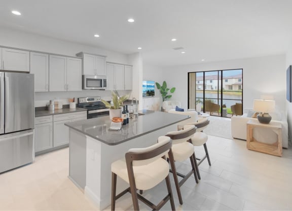 Kitchen with dinning area at Fiore Townhomes, Venice, FL, 34275