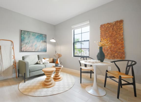 Natural light in living room at Fiore Townhomes, Venice, 34275