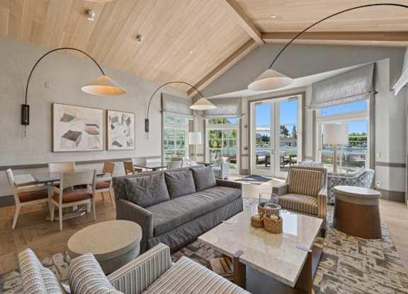 clubroom with couches and lounge seating