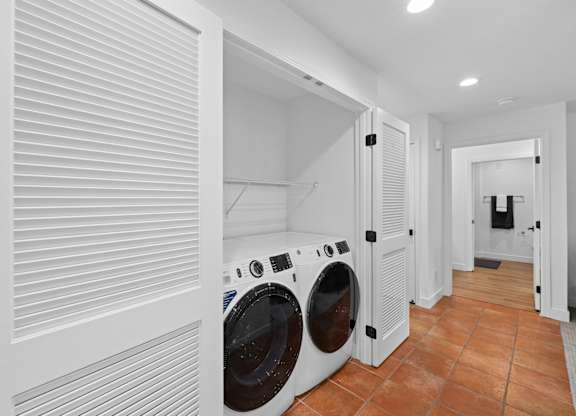 laundry appliances inside apartment