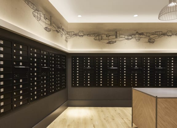 a wine room with a wall of wine racks
