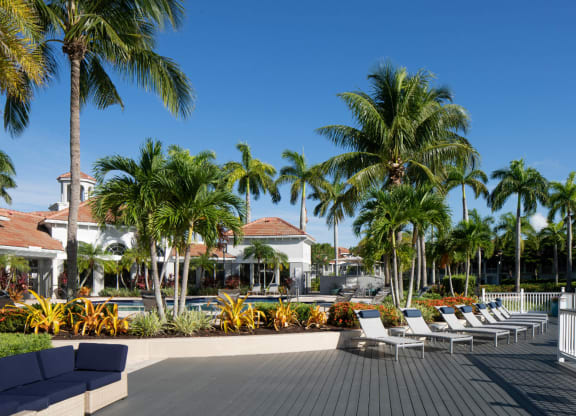 Poolside deck