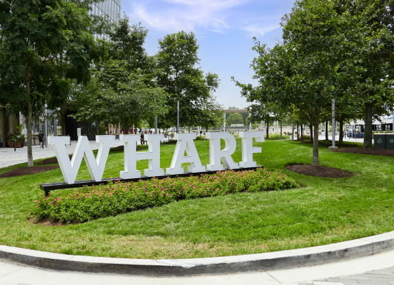 The Wharf sign