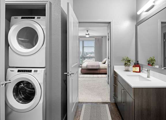 In-unit washer and dryer at Arapahoe Square.