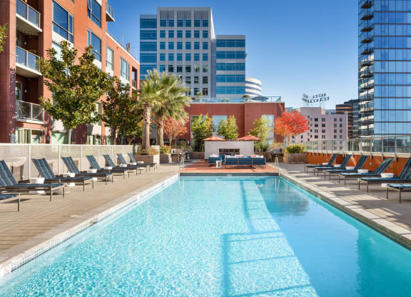 Pool With Sunning Deck at Centerra, San Jose, CA