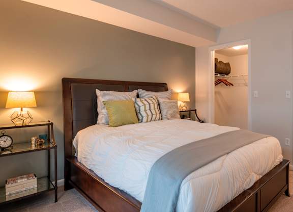Bedroom with walk-in closet and bathroom