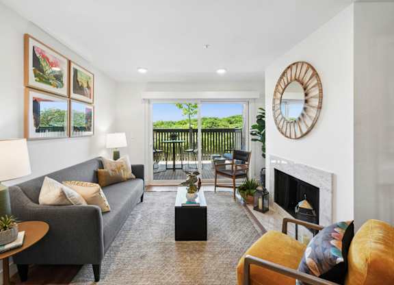 Stylish living space with natural light and open feel