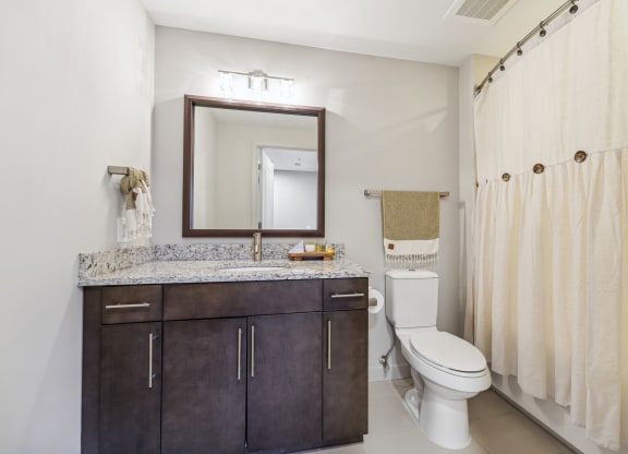 a bathroom with a toilet and a sink and a mirror