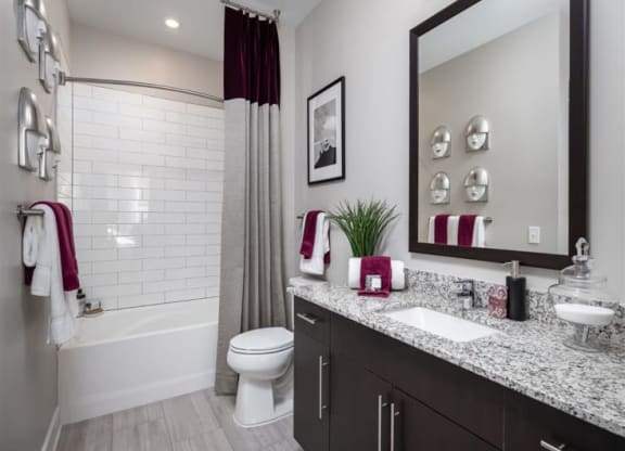 Bathroom With Bathtub at Cameron Square, Alexandria, VA, 22304