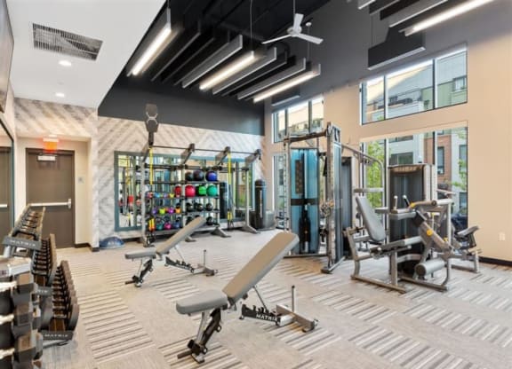 Fitness Center Strength and Conditioning Equipment at Cameron Square, Alexandria, VA, 22304