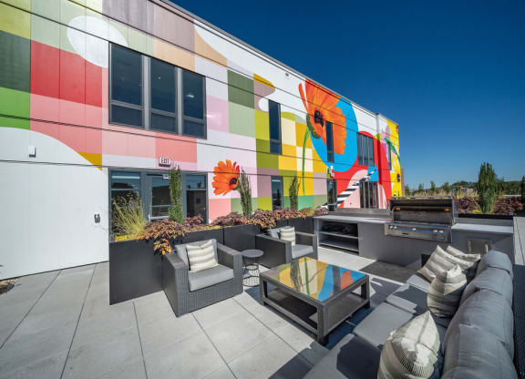 a large mural on the side of a building