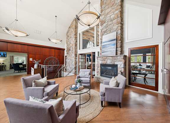 Photo of fireplace lounge