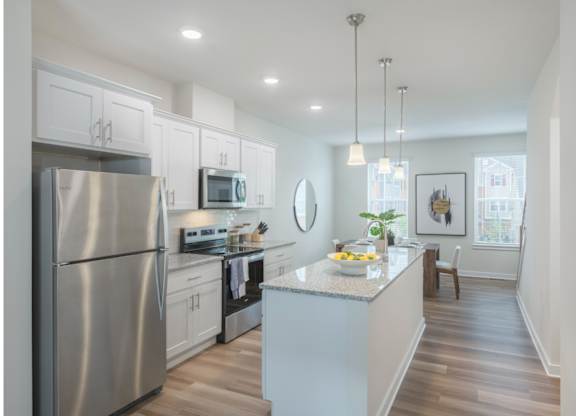 Photo of kitchen and dining room