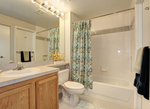 Tile flooring in bathrooms