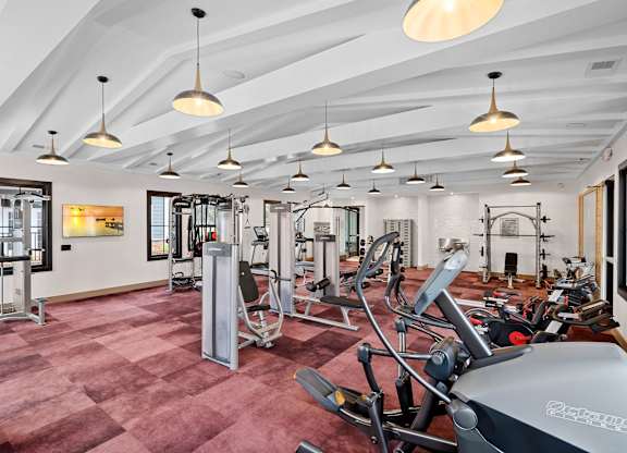 Fitness Center at 198 Milltown Apartments, Burlington, 27215