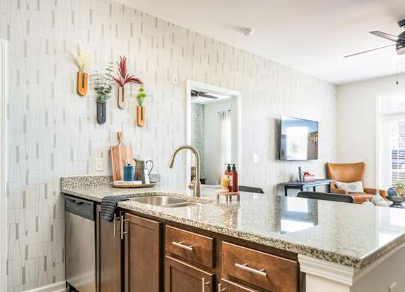 Kitchen with Sink at Concord Ridge Apartments, Concord, North Carolina
